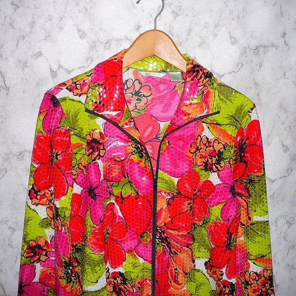 Laura Ashley Jacket Pink Floral Size L - Picture 2 of 8